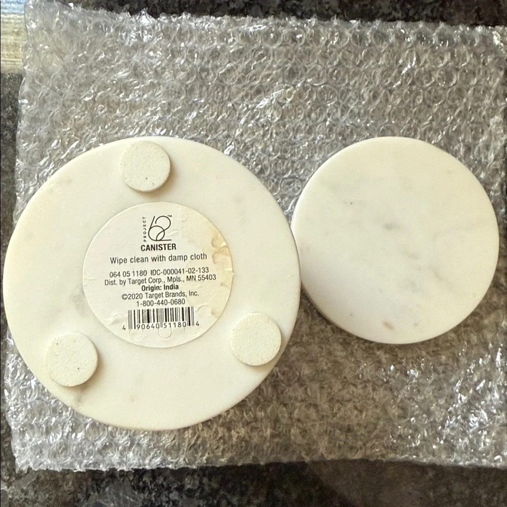Target White Marble Canister with Lid